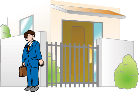 門扉周辺泥棒下見と準備工作